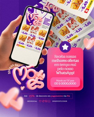 Semana das Mães Receba Nossas Melhores Ofertas PSD Editável