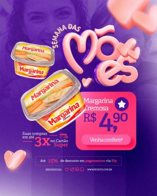 Supermercado Semana das Mães Ofertas Imperdíveis PSD Editável