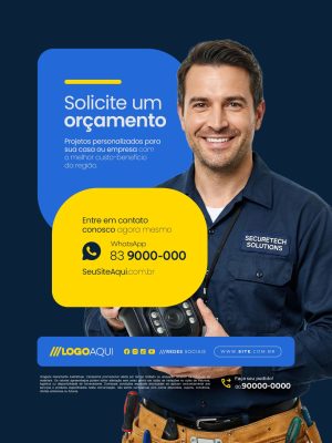 Solicite Um Orçamento Projetos Personalizados Para Sua Casa PSD Editável