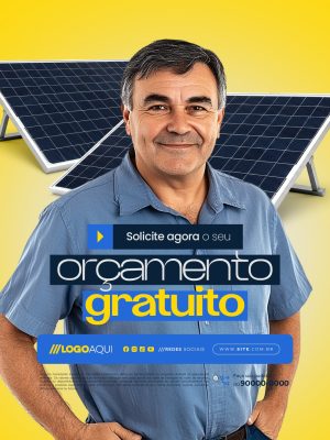 Solicite Agora o Seu Orçamento Gratuito PSD Editável