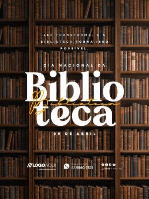 Dia Nacional da Biblioteca 9 de Abril PSD Editável