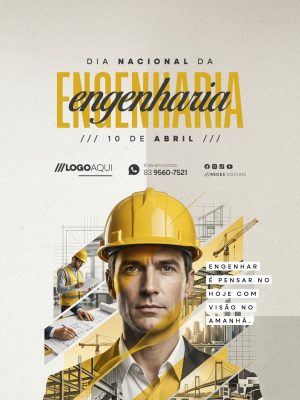Dia Nacional da Engenharia 10 de Abril PSD Editável