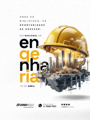 Dia Nacional da Engenharia 10 de Abril PSD Editável