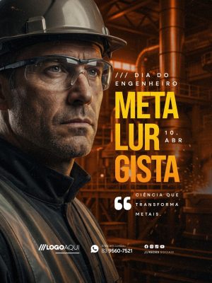 Dia do Engenheiro Metalurgista 10 de Abril PSD Editável
