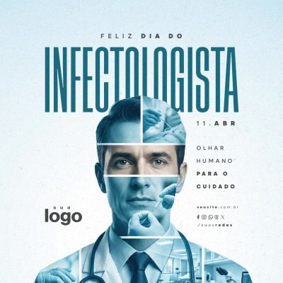 Dia do Infectologista 11 de Abril Olhar Humano Para o Cuidado PSD Editável