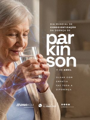 Dia Mundial de Conscientização da Doença de Parkinson 11 de Abril Olhar com Empatia Faz Toda Diferença PSD Editável