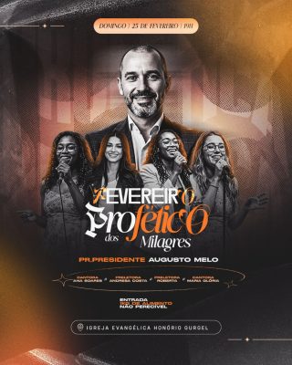 Fevereiro Profético dos Milagres Evento Igreja 25 de Fevereiro PSD Editável
