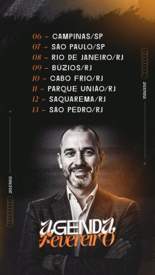 Story Agenda Fevereiro Roteiro de Viagens e Eventos PSD Editável