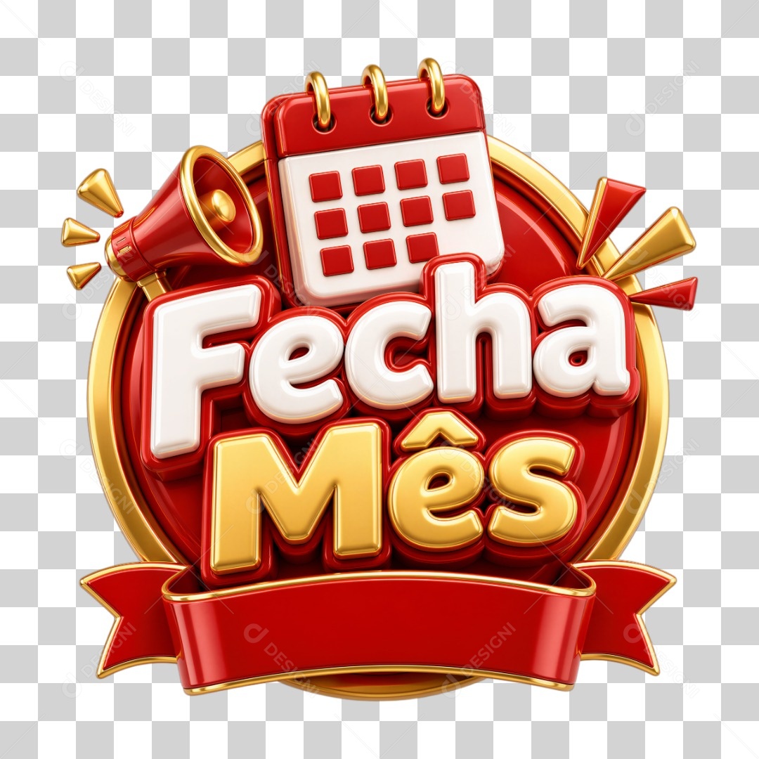 Selo 3D Fecha Mês criado por Marcos Rodrigues